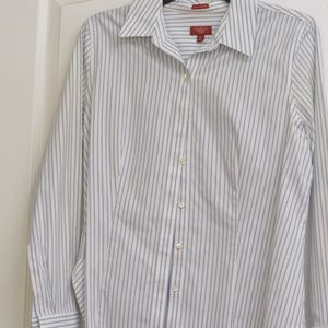 Talbot’s Blue and White Pin Stripe Button Up